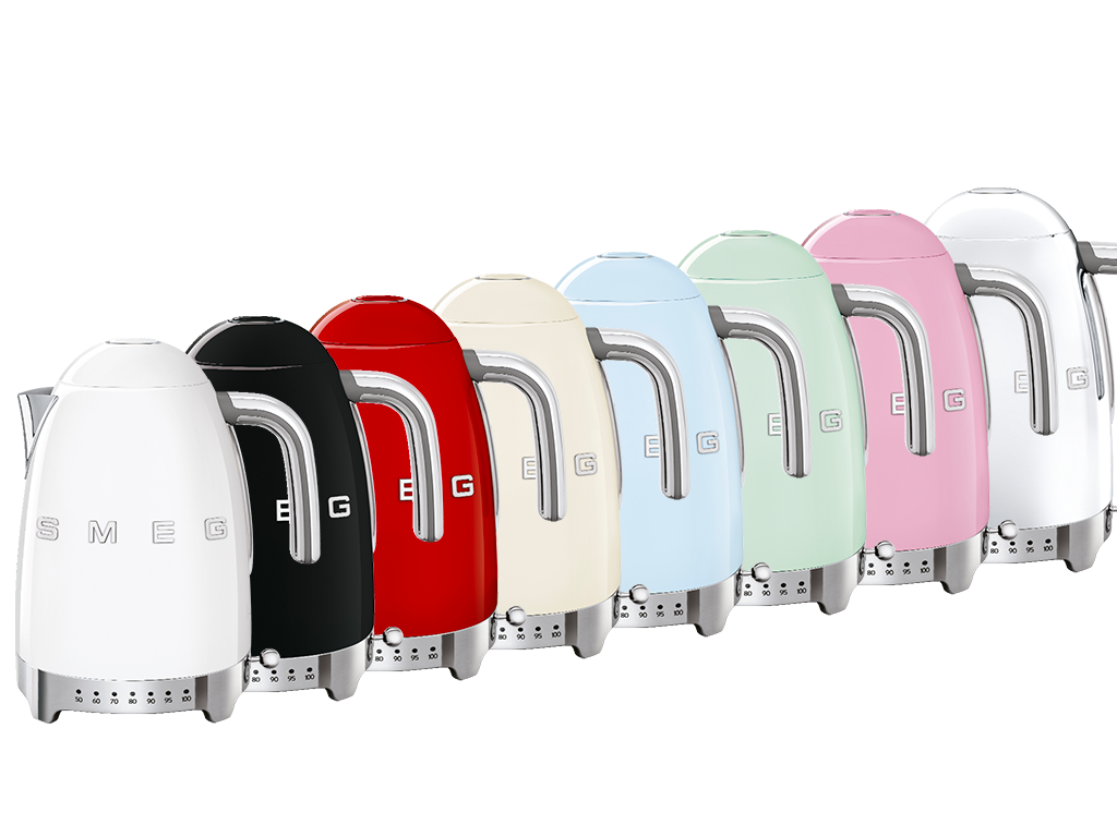 Rychlovarná konvice Smeg 50´s Retro Style s regulací teploty, červená