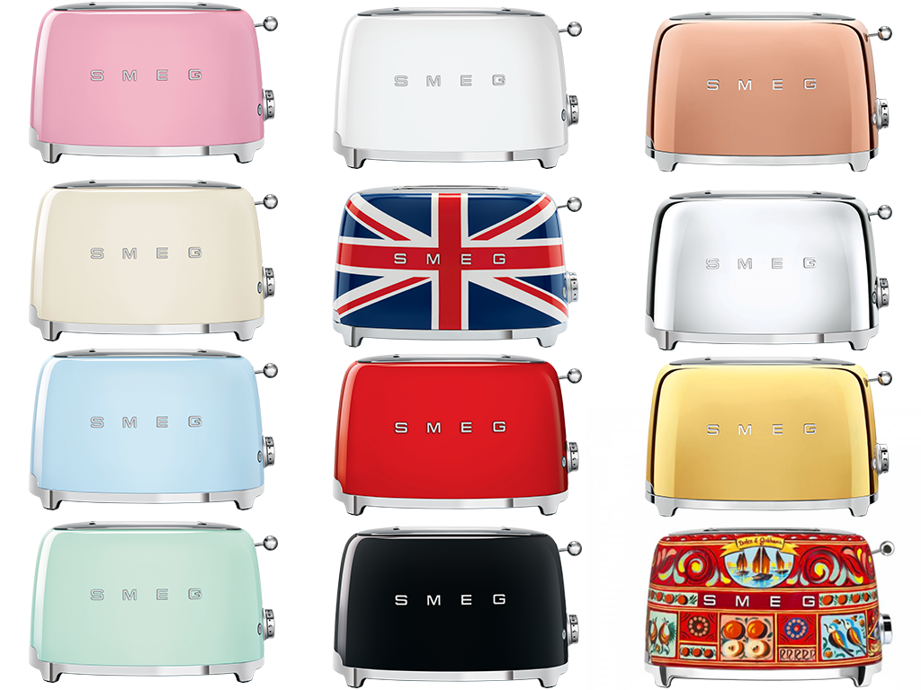 Toustovač / topinkovač P2 Smeg 50's Retro Style. černý mat 950W