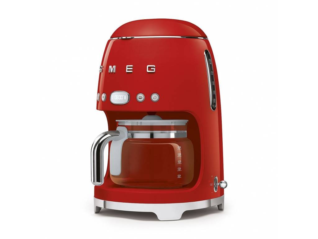 Kávovar na filtrovanou kávu 1,4l Smeg 50´s Retro Style, červený