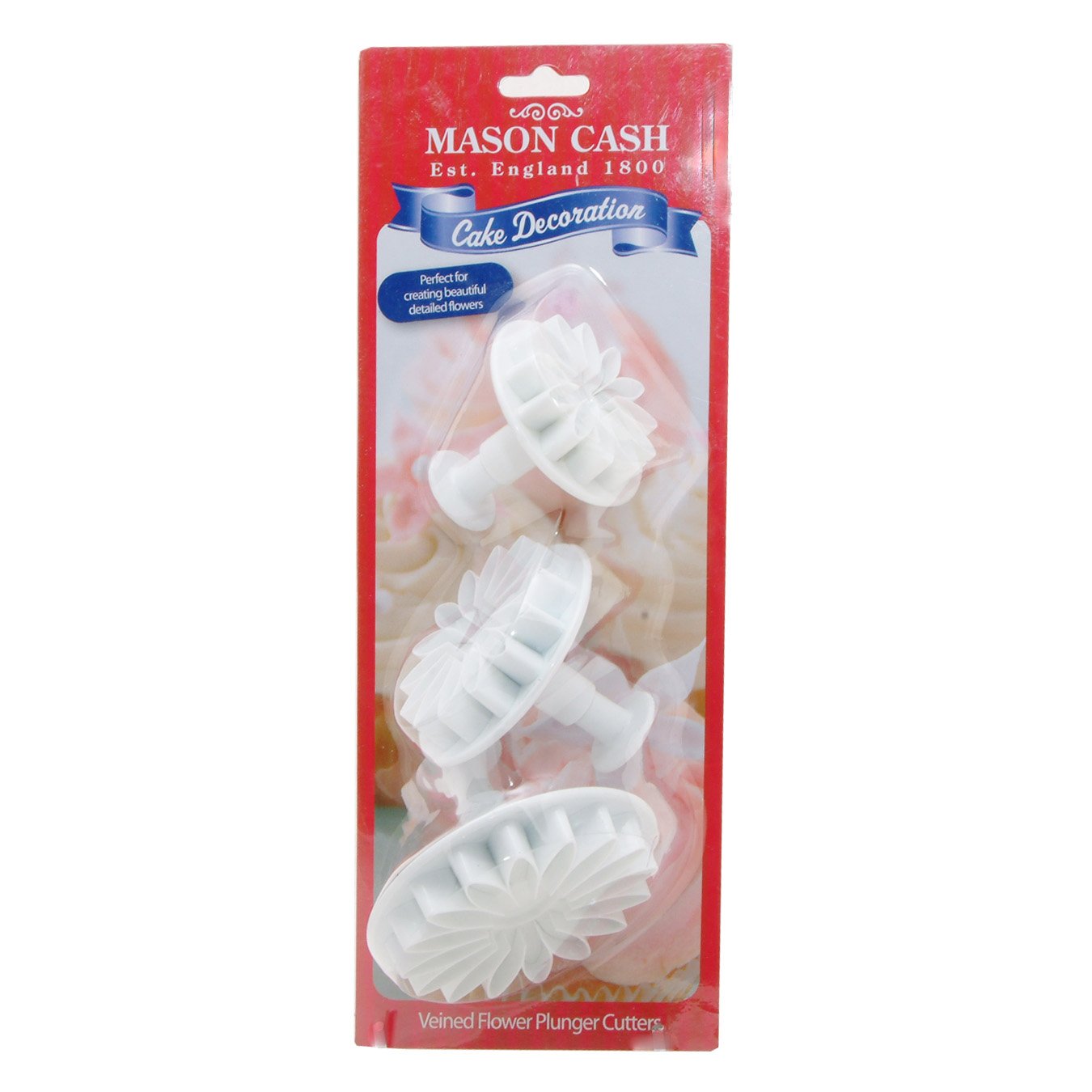 Floral Cutters set 3ks razítek, vykrajovátek  na sušenky květy bílé Mason Cash 