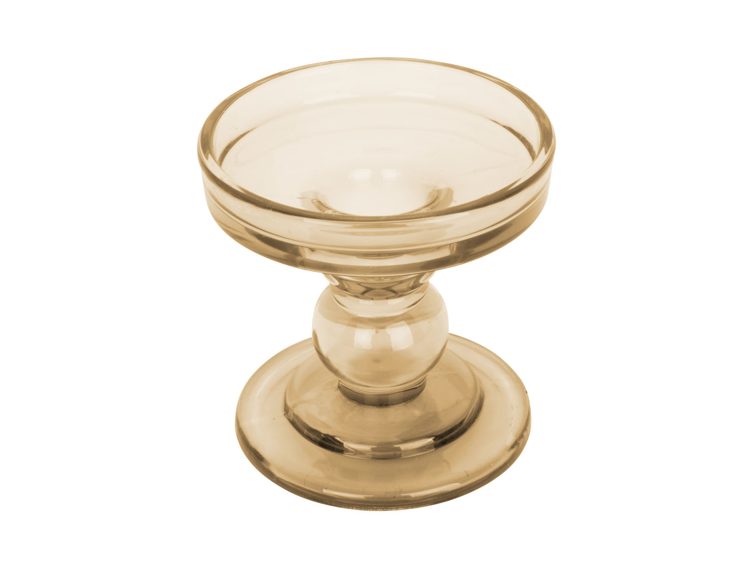 Skleněný svícen Glass Art pískově hnědý 8,8 cm Present Time