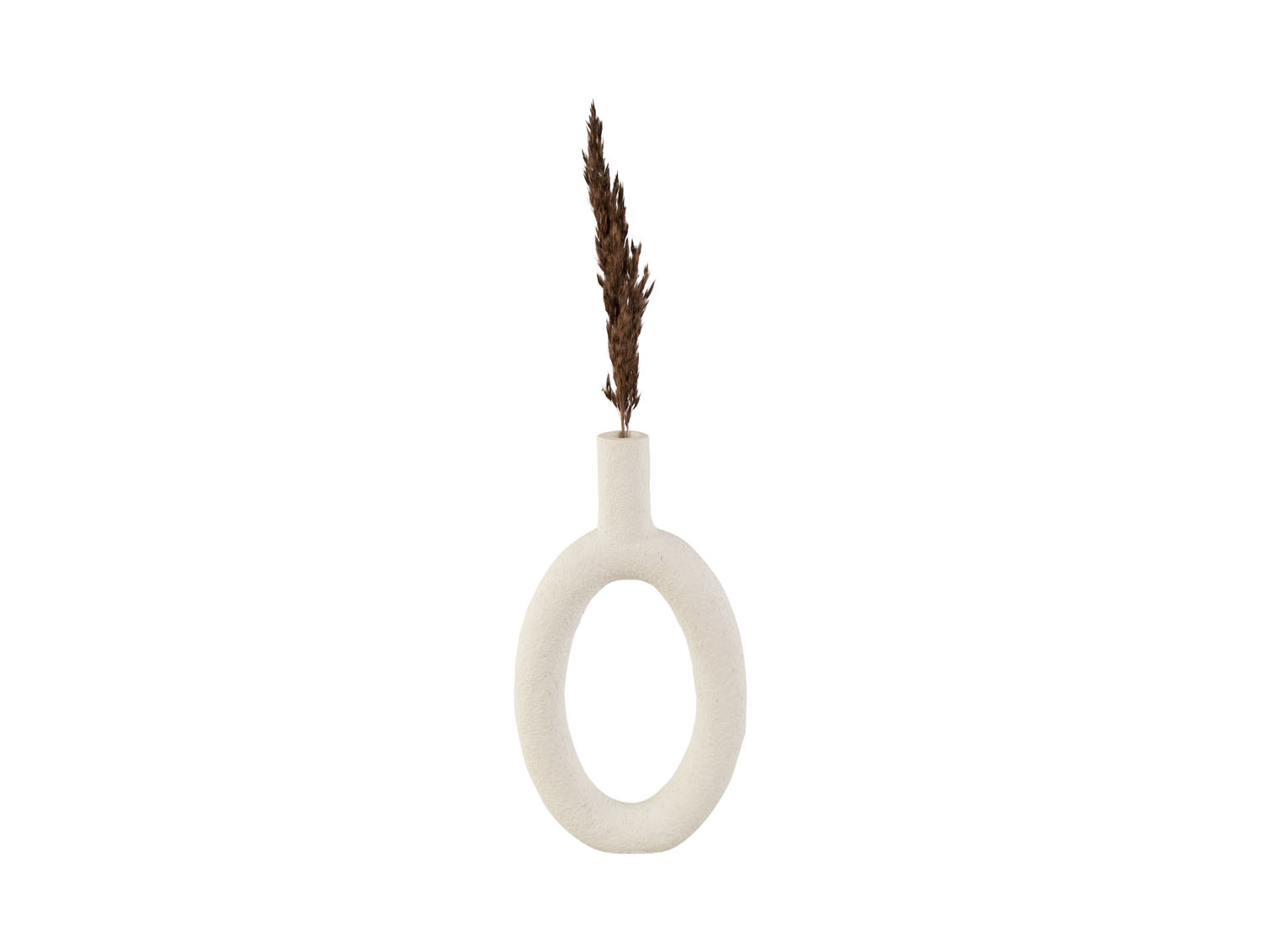 Váza oválná ve tvaru prstenu Ring Oval High pískově slonová kost Present Time