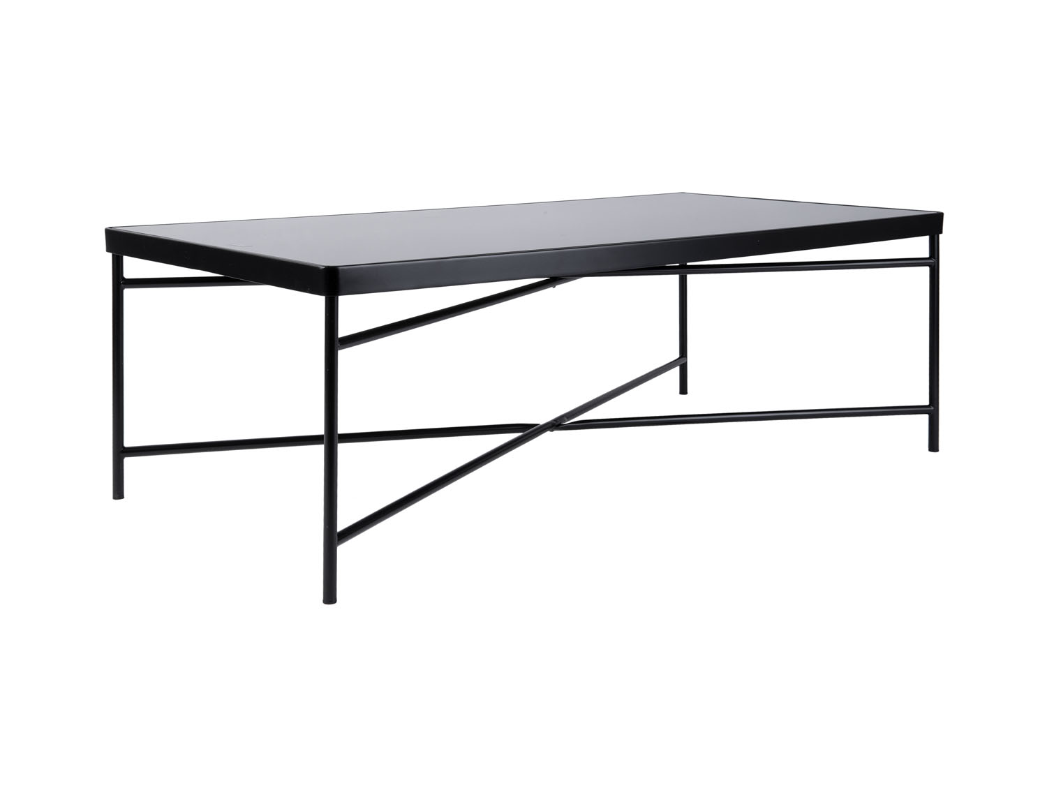 Konferenční obdélníkový skleněný stolek Smooth Square 120x60 cm Leitmotiv