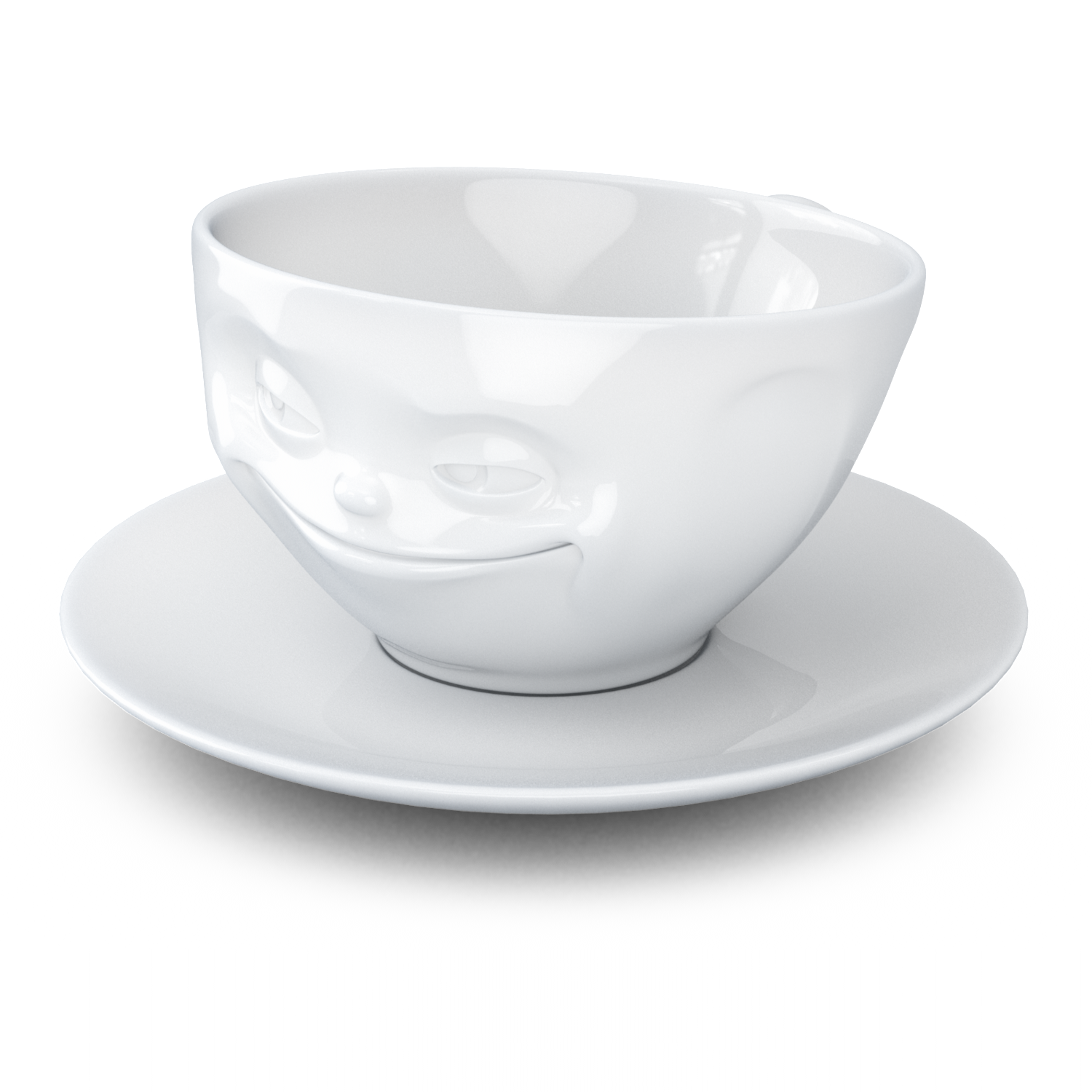 Smějící se šálek a podšálek na kávu, cappuccino, čaj 200 ml, 58products
