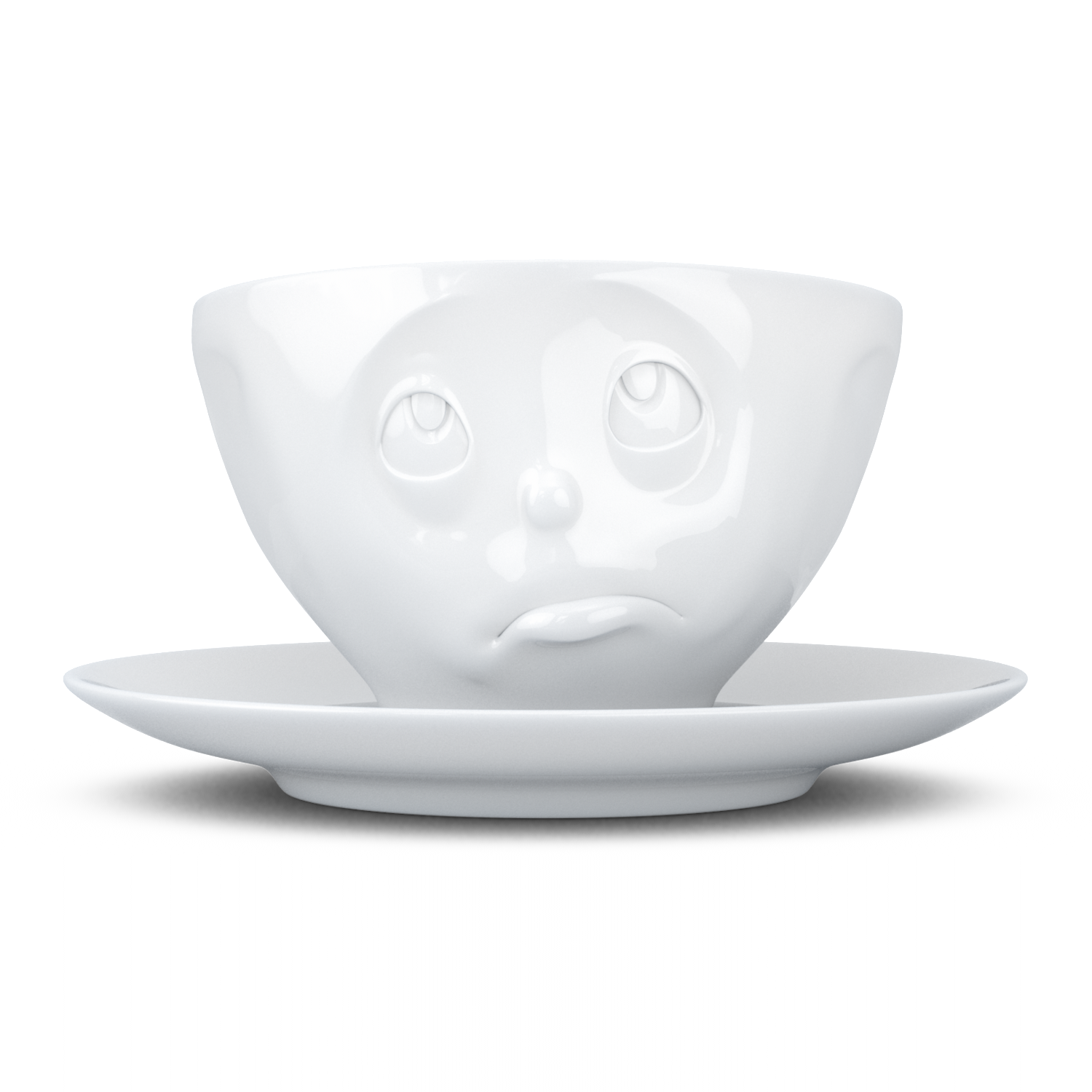 Smutný šálek a podšálek na kávu, cappuccino, čaj 200 ml, 58products