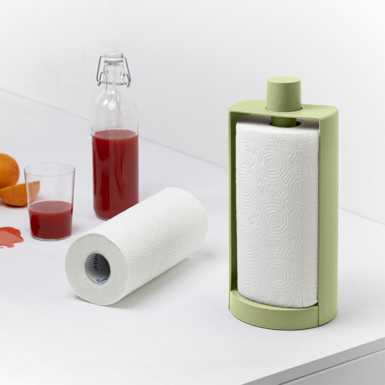 Stojan na papírové utěrky s brzdou STOP zelený Blim+