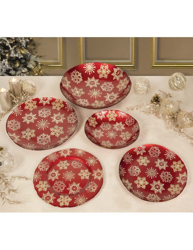 Tác/mísa skleněný 31 cm CHRISTMAS STELLINE BRANDANI
