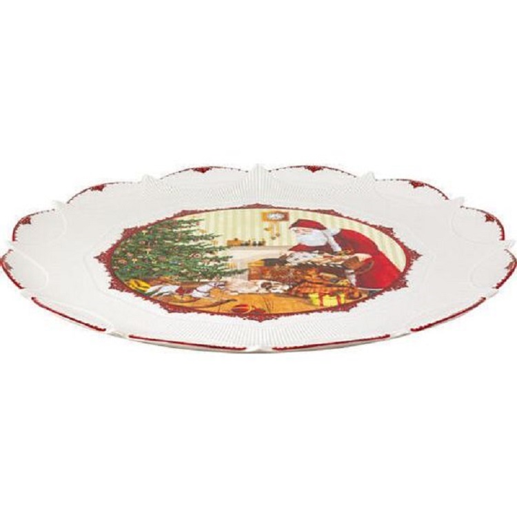 Tác/ talíř na cukroví Santa rozdává dárky, Ø 42 cm Toy's Fantasy Villeroy & Boch