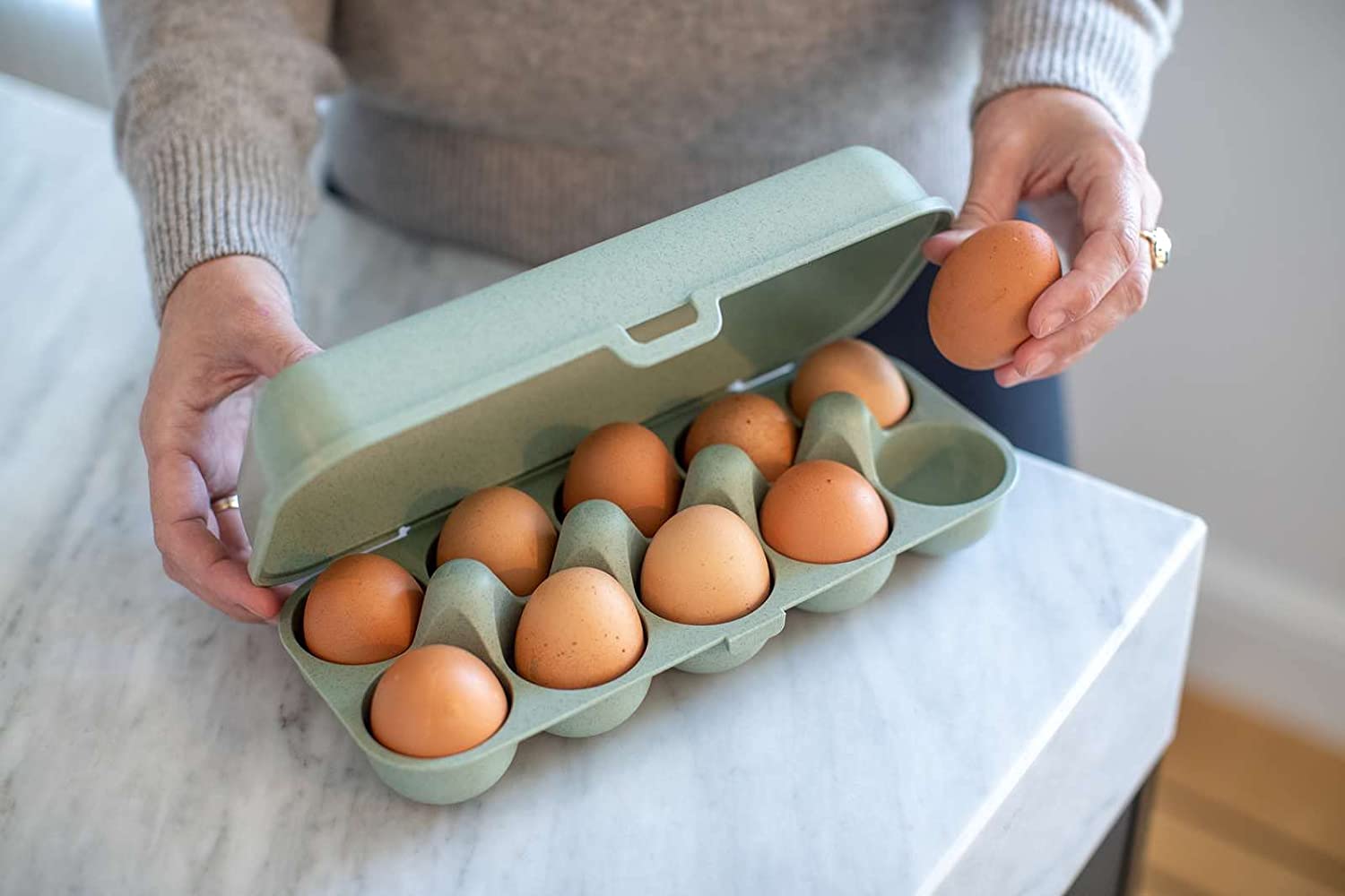 EGG box na 10 ks vajíček Zelená Organic KOZIOL 