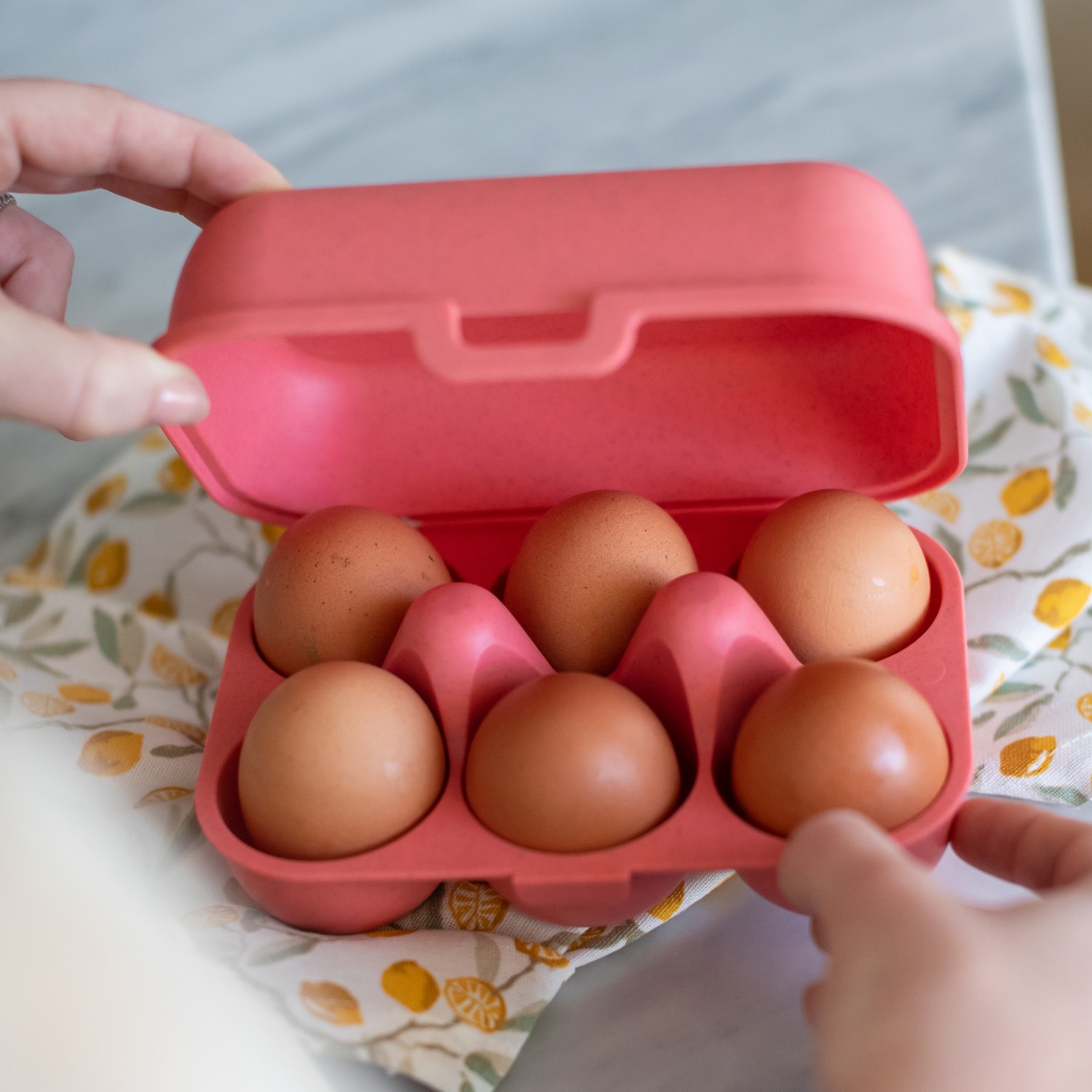 EGG box na 6 ks vajíček Růžová ORGANIC KOZIOL