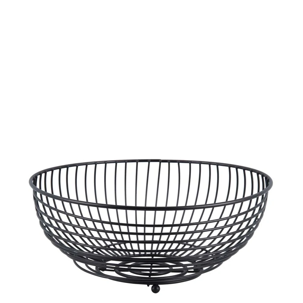 Koš na ovoce Crossways iron matný černý 28cm Present Time