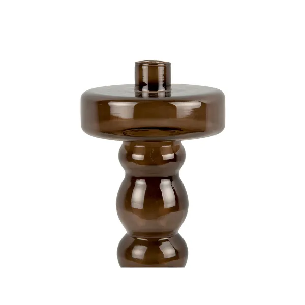 Svícen Pawn glass XL čokoládově hnědý 39cm Present Time