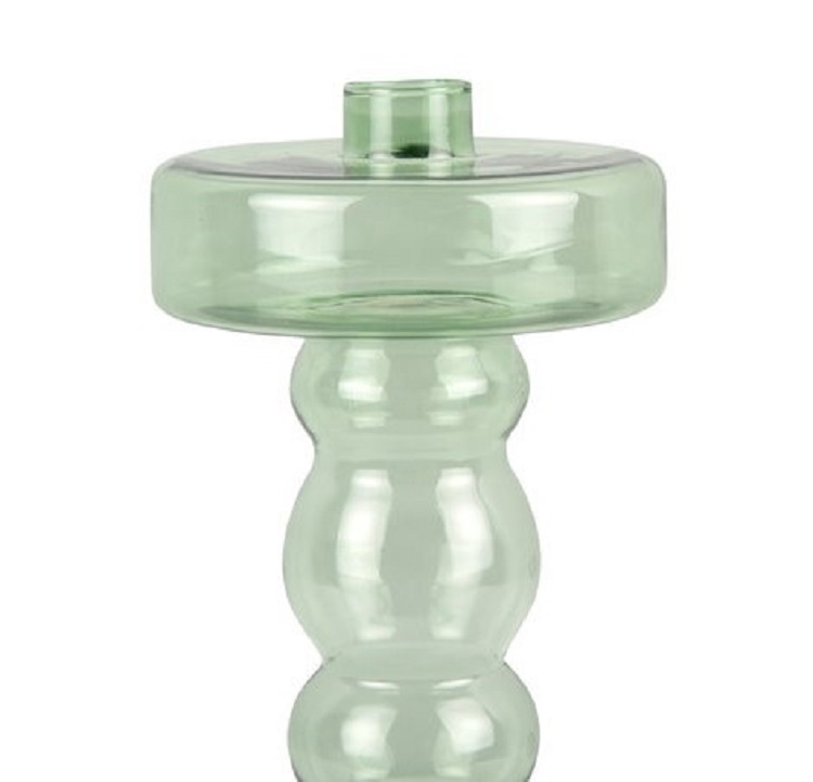 Svícen Pawn glass XL zelený 39cm Present Time