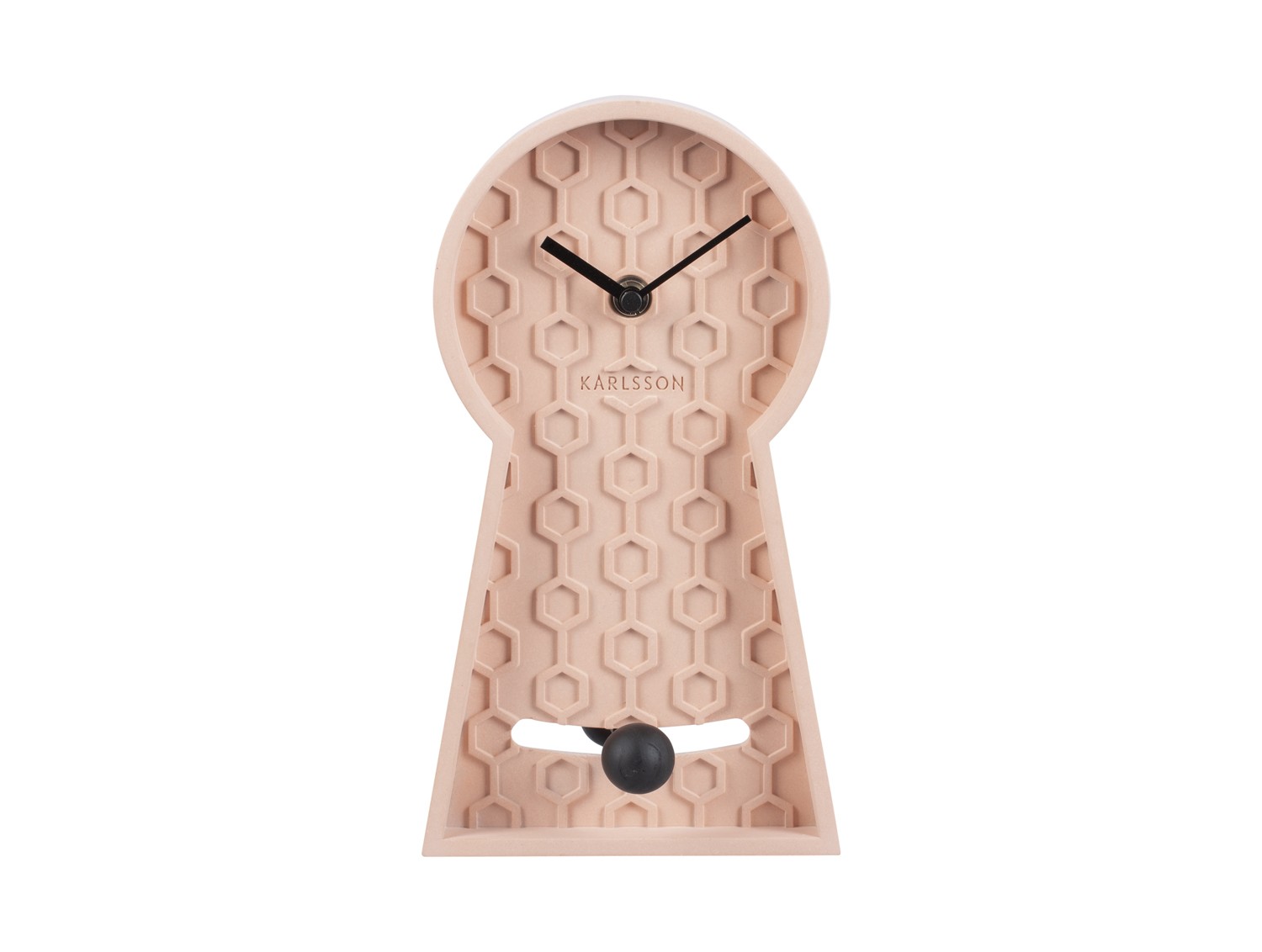 Stolní hodiny Honeycomb Kyvadlo 25 cm růžová Karlsson