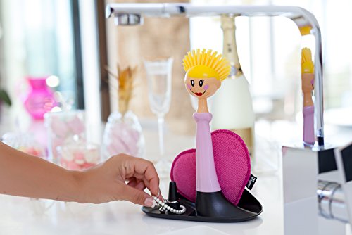 Set FLAVIA kartáč panenka na mytí nádobí + houba ve stojanku DOLLS VIGAR