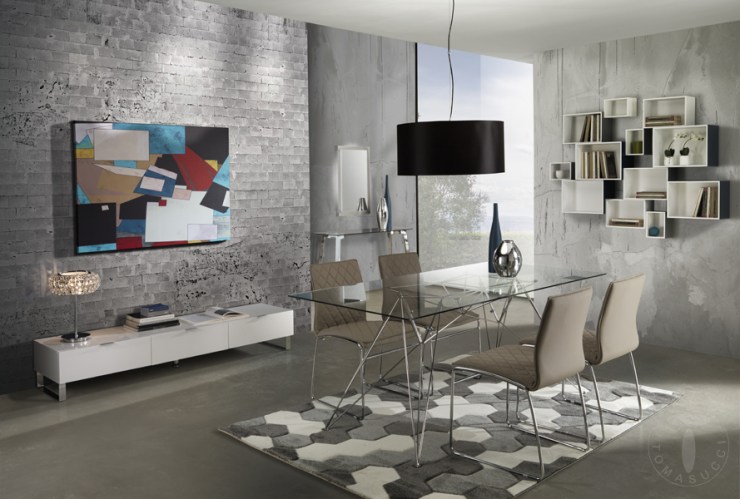 Skleněný jídelní stůl SPILLO 180cm TOMASUCCI