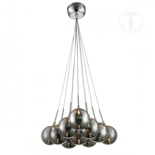 Lustr 10 ramenný SFERE SMOKED MIRROR TOMASUCCI