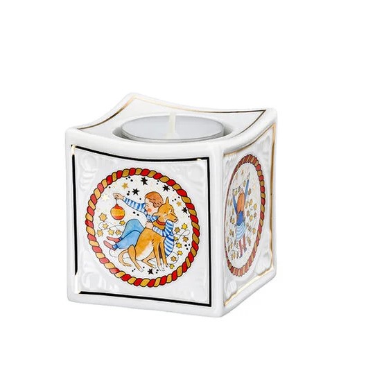 Porcelánový svícen na čajovou svíčku, Vánoční světýlka 2024, 6,5 cm Rosenthal