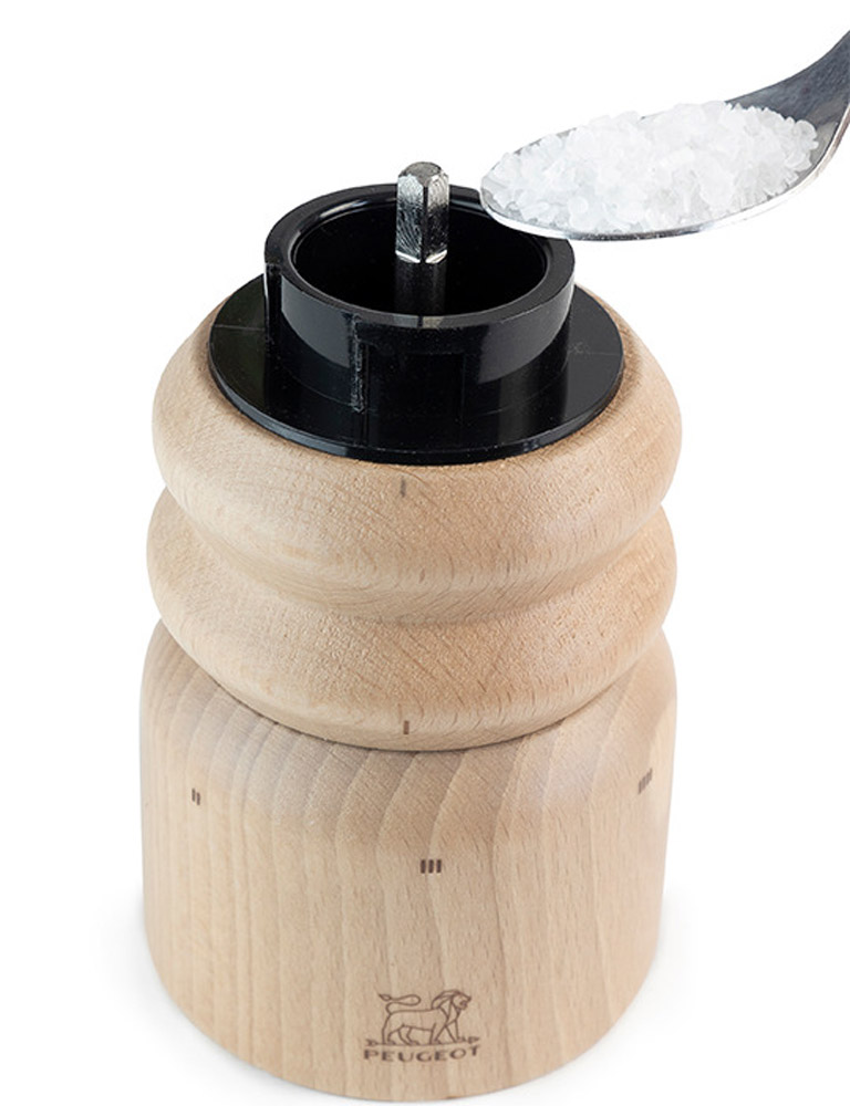 Dřevěný elektrický mlýnek Paris na sůl přírodní 34cm Peugeot