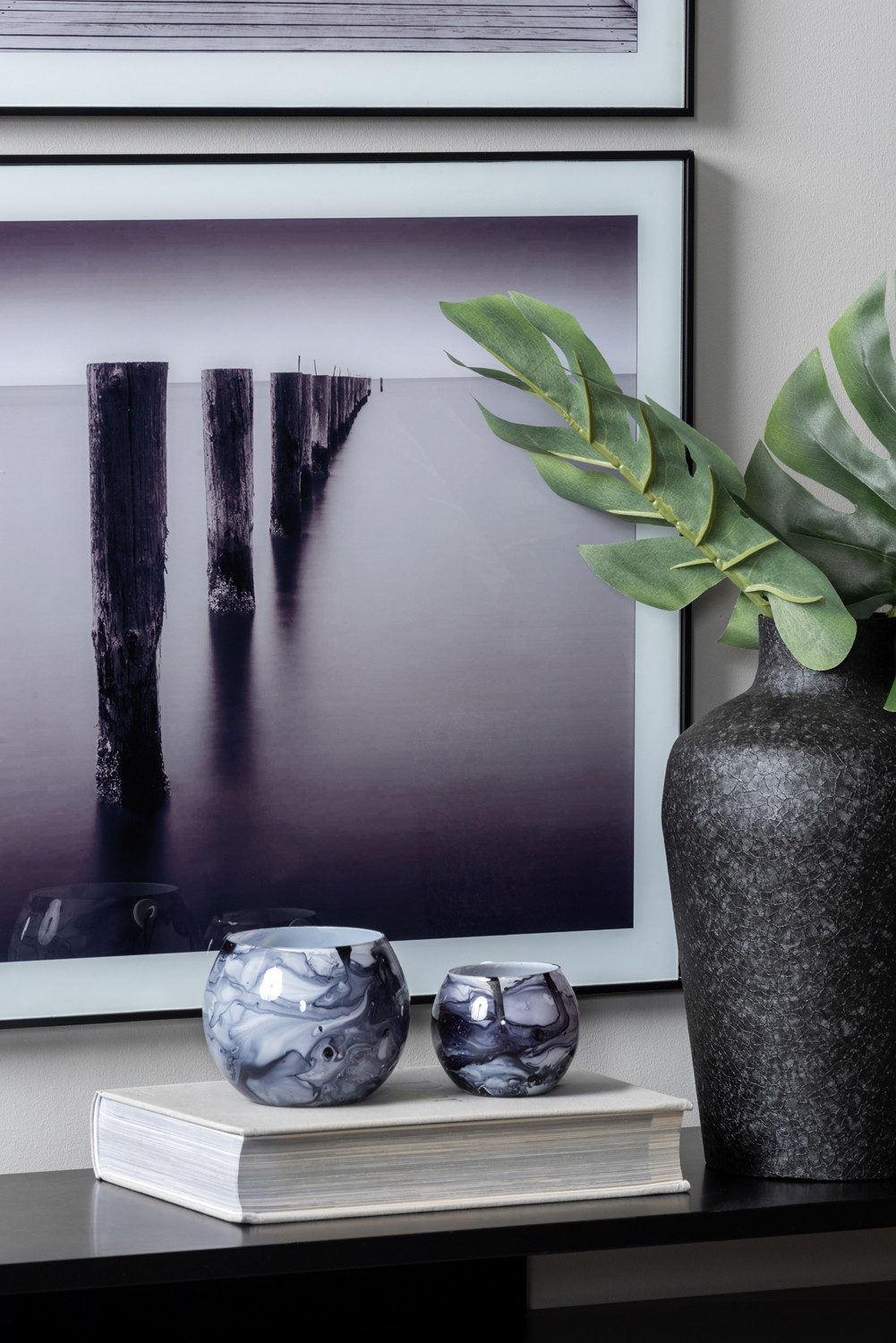 Svícen Votive Blended šedý 12cm Present Time