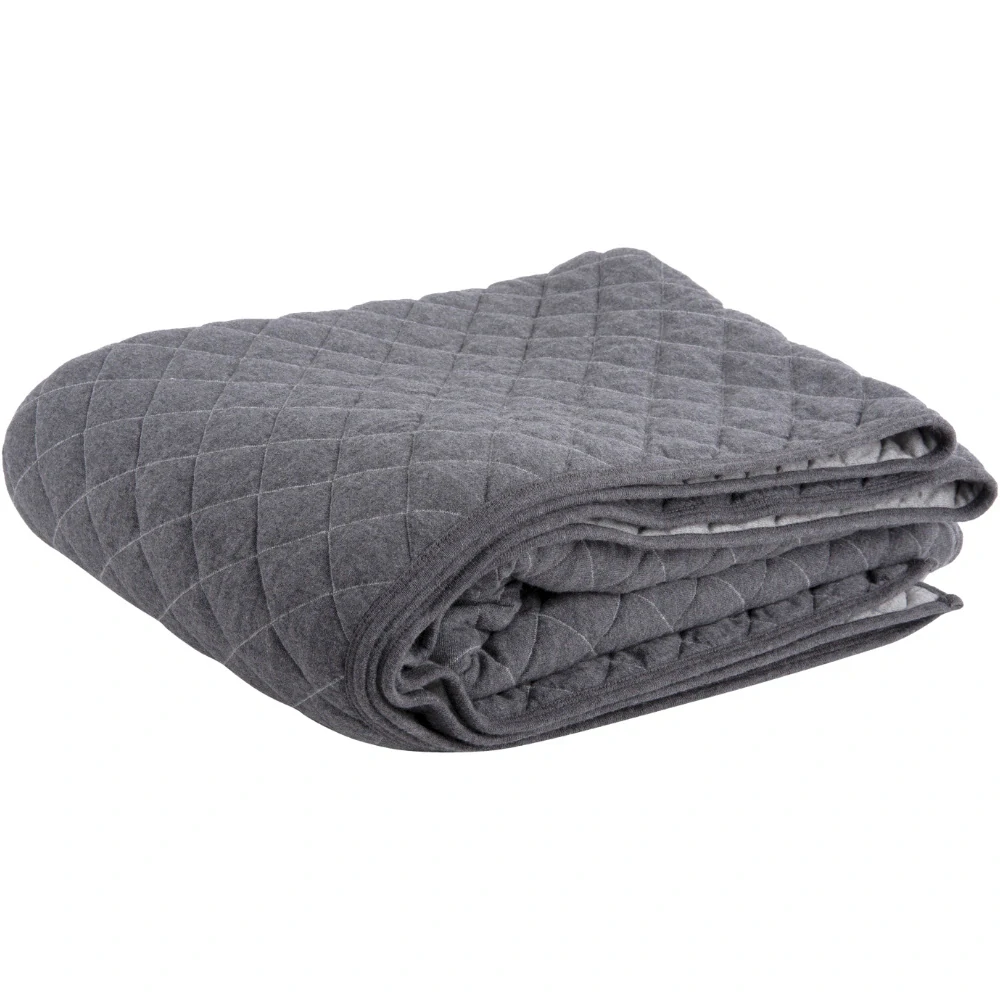 Luxusní prošívaná deka 130 x 170 cm Throw Diamonds šedá Present Time