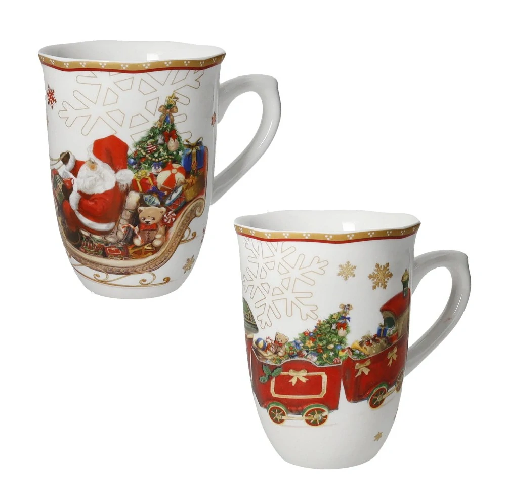 Set 2ks hrnek na čaj CHRISTMAS 350ml BRANDANI