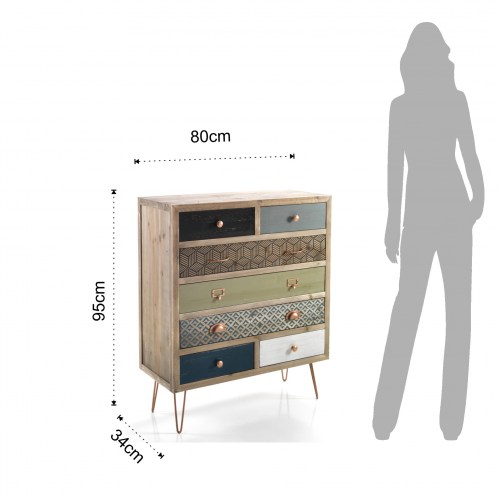 Skříňka 7 zásuvek KIJO TOMASUCCI