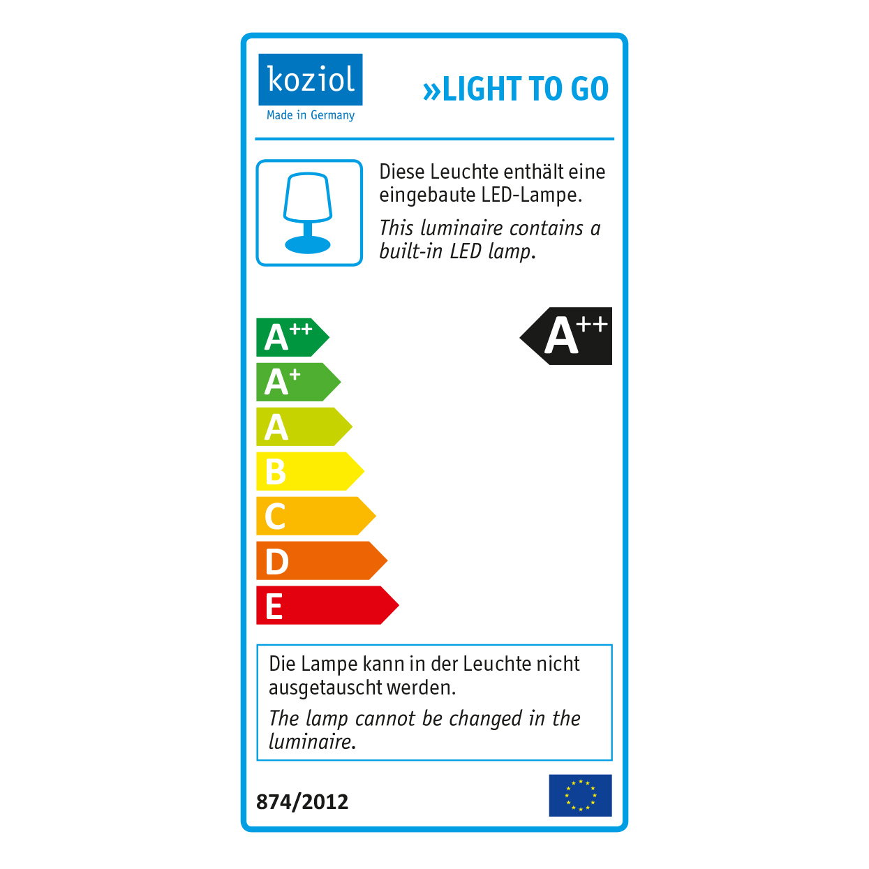 LIGHT TO GO lampa KOZIOL, bílá
