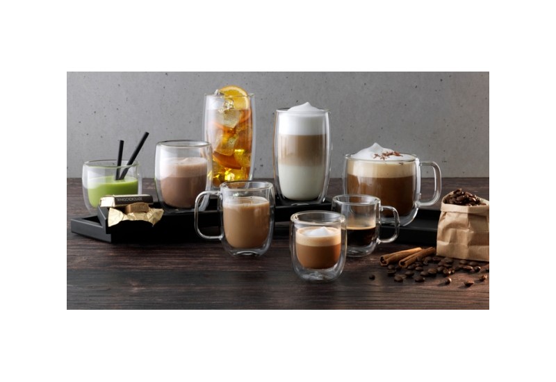 Sorrento dvoustěnná sklenice na Cappuccino s uchem 450ml 2 ks Zwilling