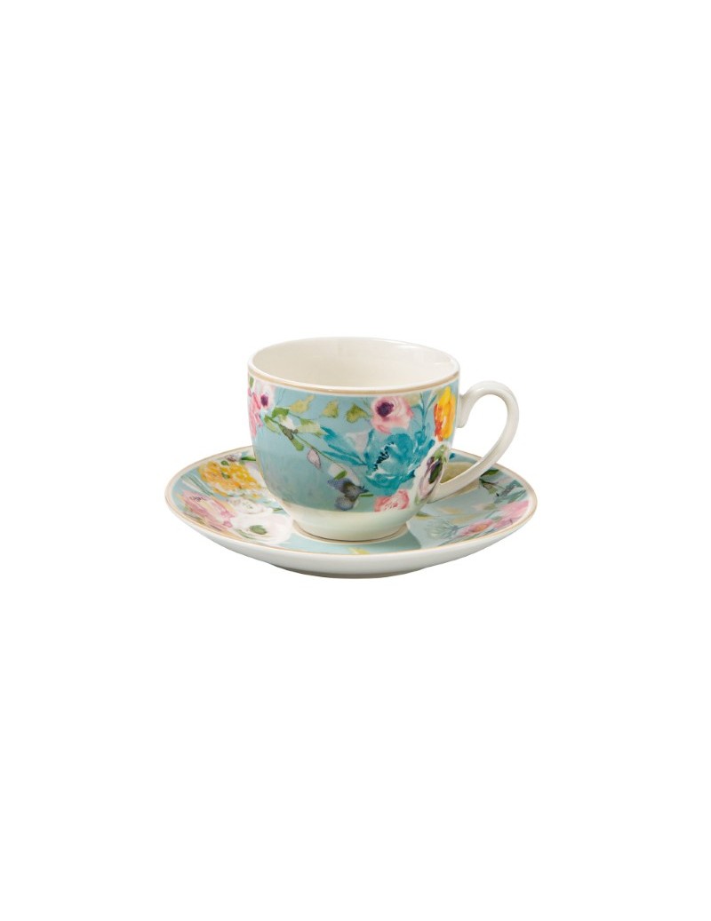 Set 2 kusů šálků s podšálky na presso Paradise Avio/Acqua 90 ml BRANDANI