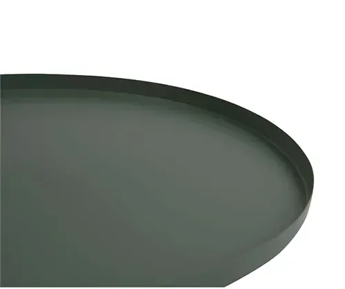 Kulatý kovový tác 40 cm zelený Present Time