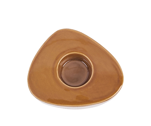 Keramický svícen Triangle M žlutý Present Time