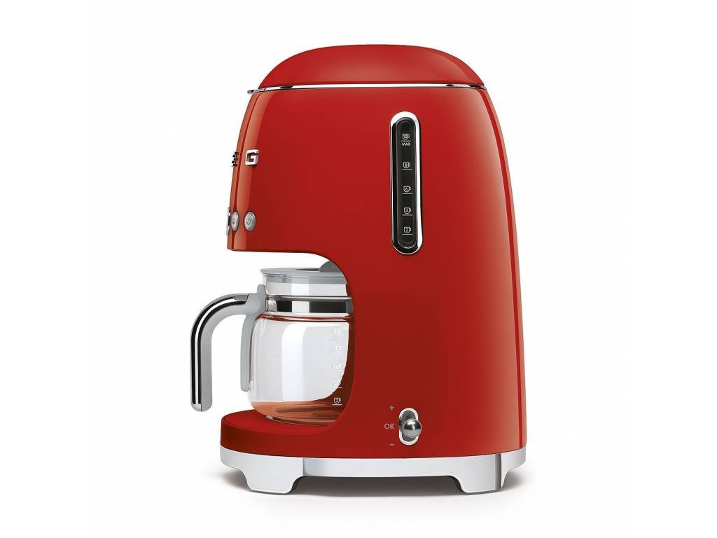 Kávovar na filtrovanou kávu 1,4l Smeg 50´s Retro Style, červený