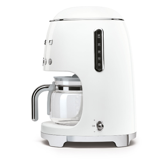 Kávovar na filtrovanou kávu 1,4l Smeg 50´s Retro Style, bílý