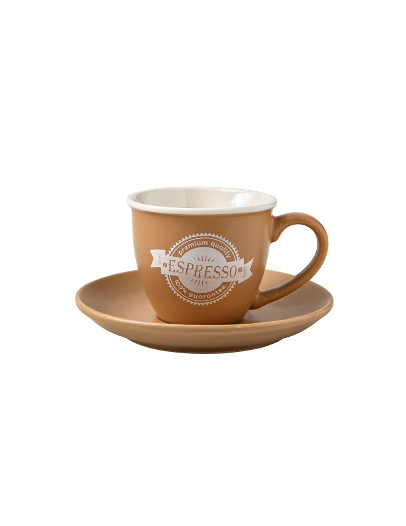 Set 4 kusů šálků s podšálky na kávu COLORI 90ml BRANDANI