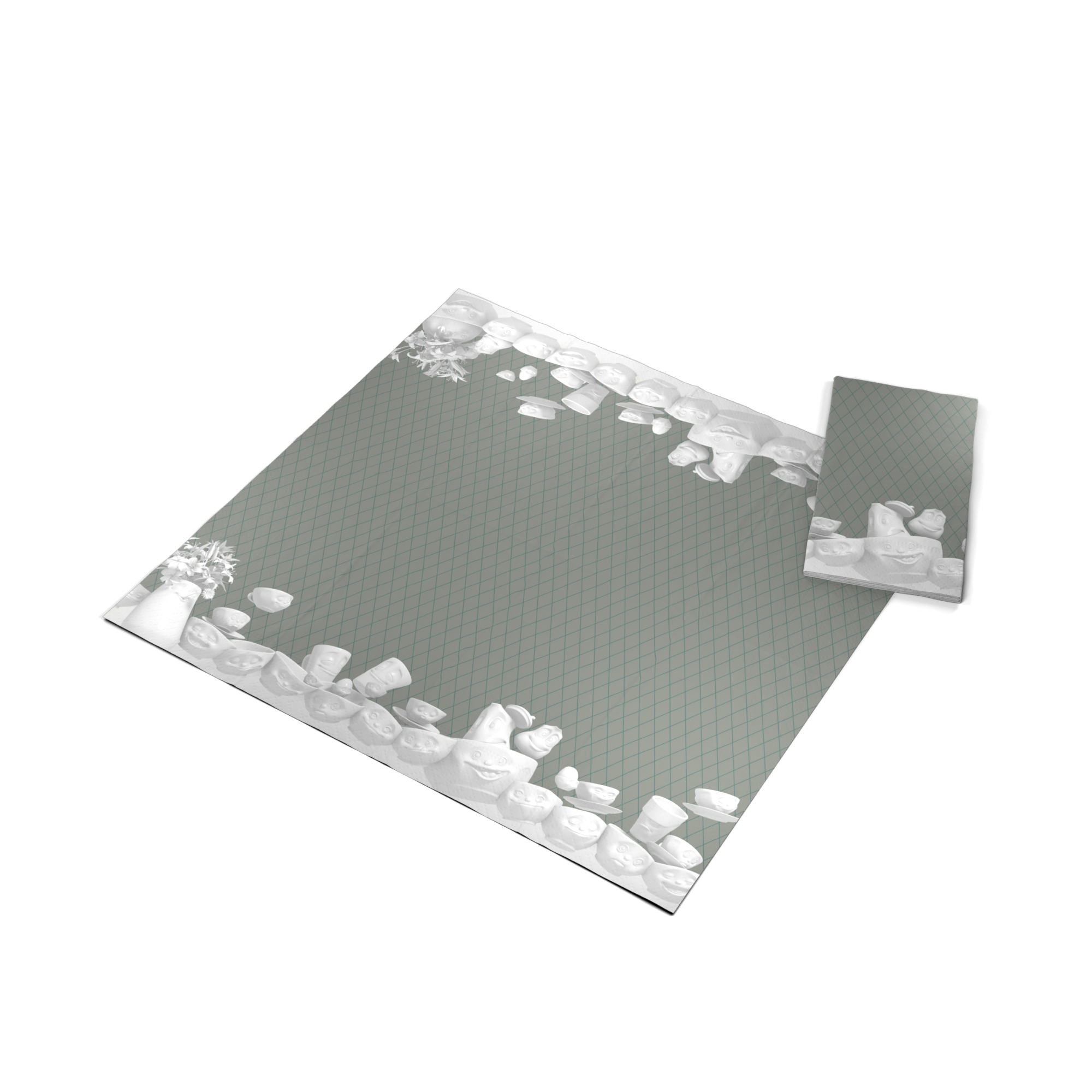 Bufetové ubrousky Full Bloom Festoon 33x33cm 16ks 58products/Tassen