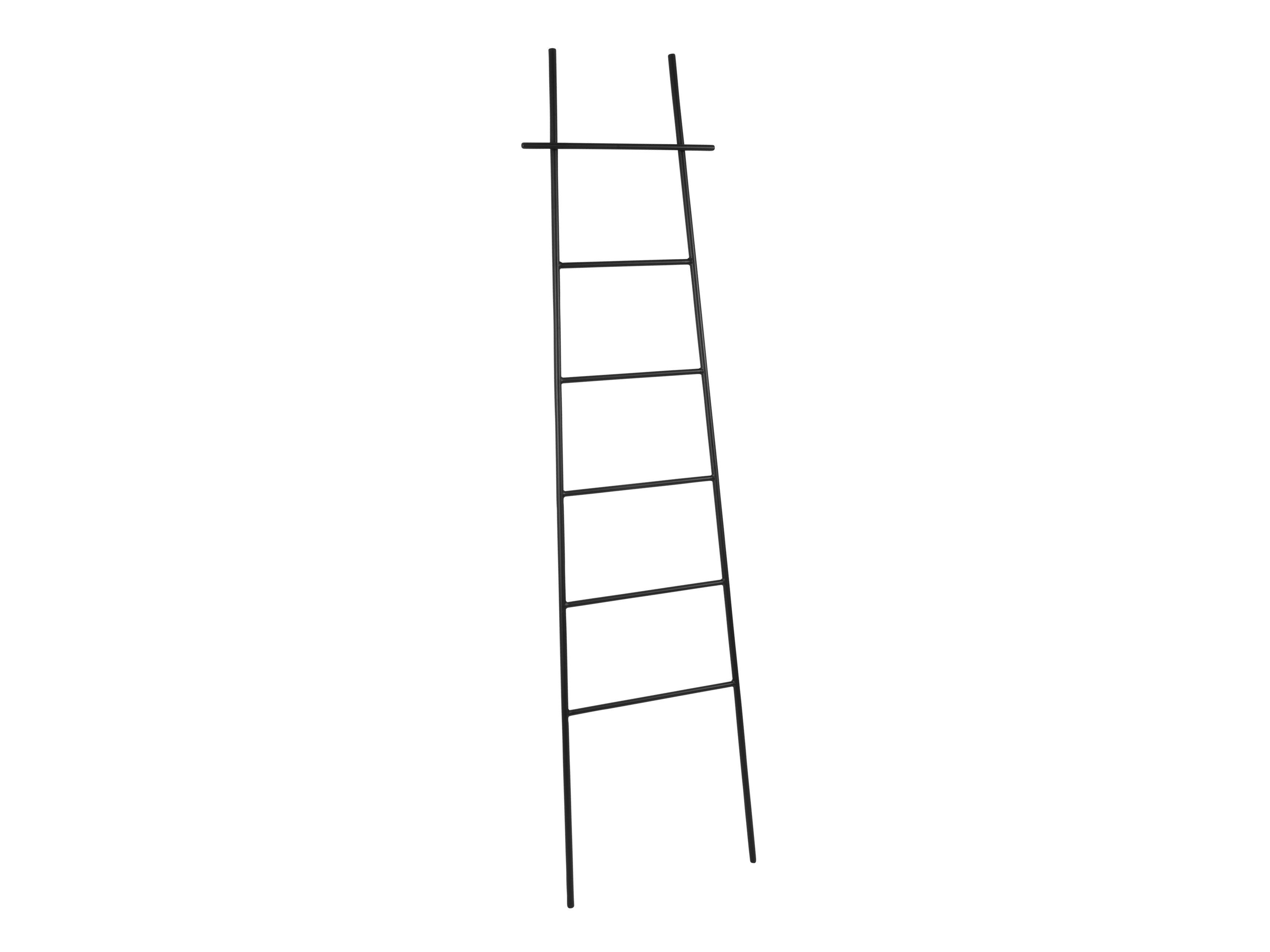 Žebřík/věšák Glint se zrcadlem černý Leitmotiv