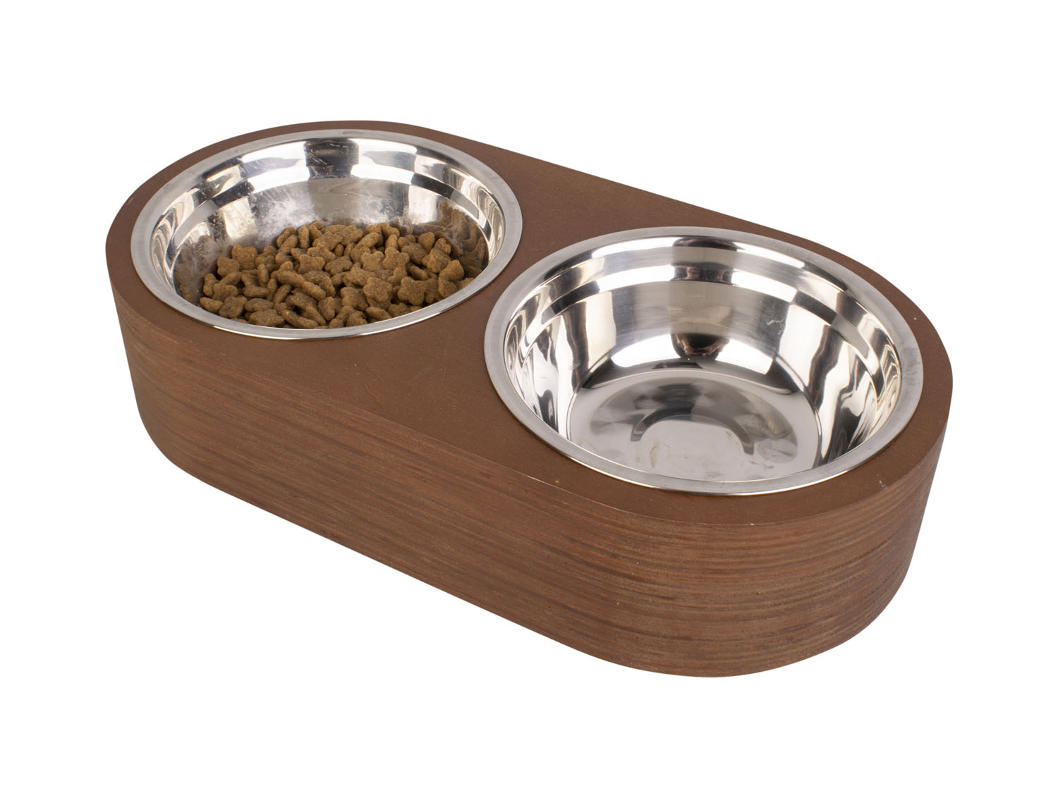 Sada misky pro domácí mazlíčky Dinner Time velký tmavé dřevo Present Time