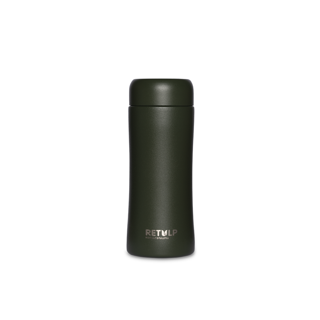 Termo láhev se sítkem TUMBLERS tmavě zelená 300ml RETULP