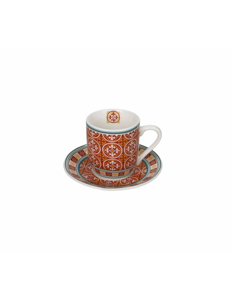 Sada 2 šálků s podšálky na espresso 100 ml LE CEMENTINE ROSONE BRANDANI
