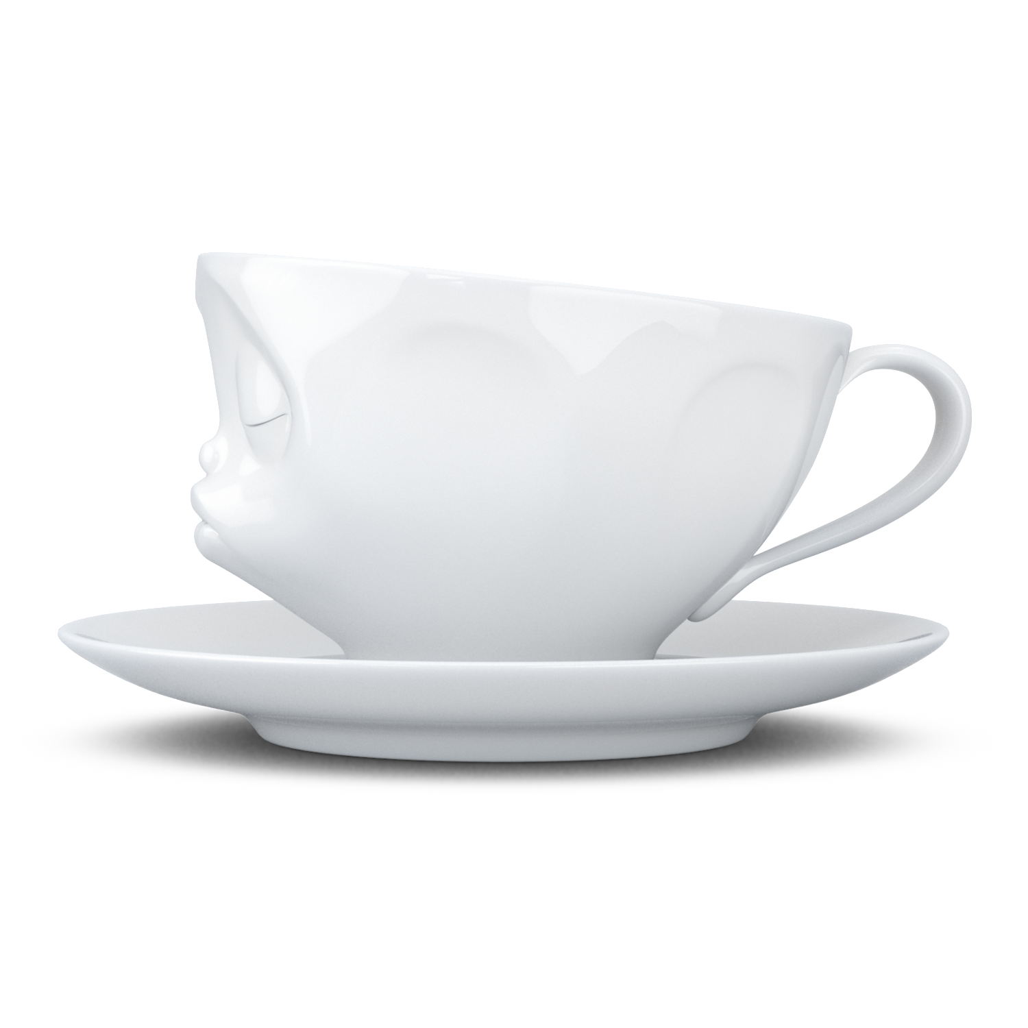 Líbající zamilovaný šálek a podšálek na kávu, cappuccino, čaj 200 ml, 58products