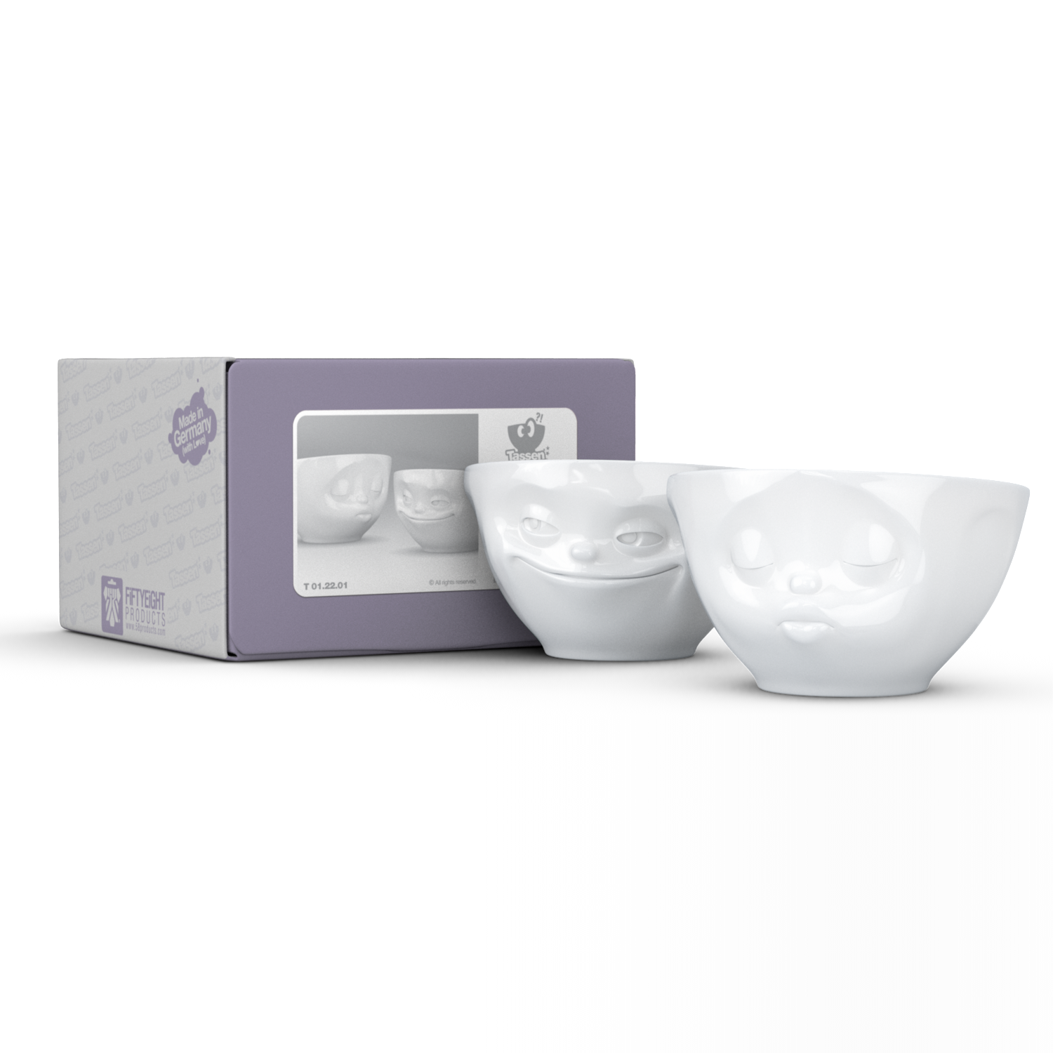 Líbající a smějící set 2ks šálek/miska na snídaní, kávu, kakao 200ml 58products