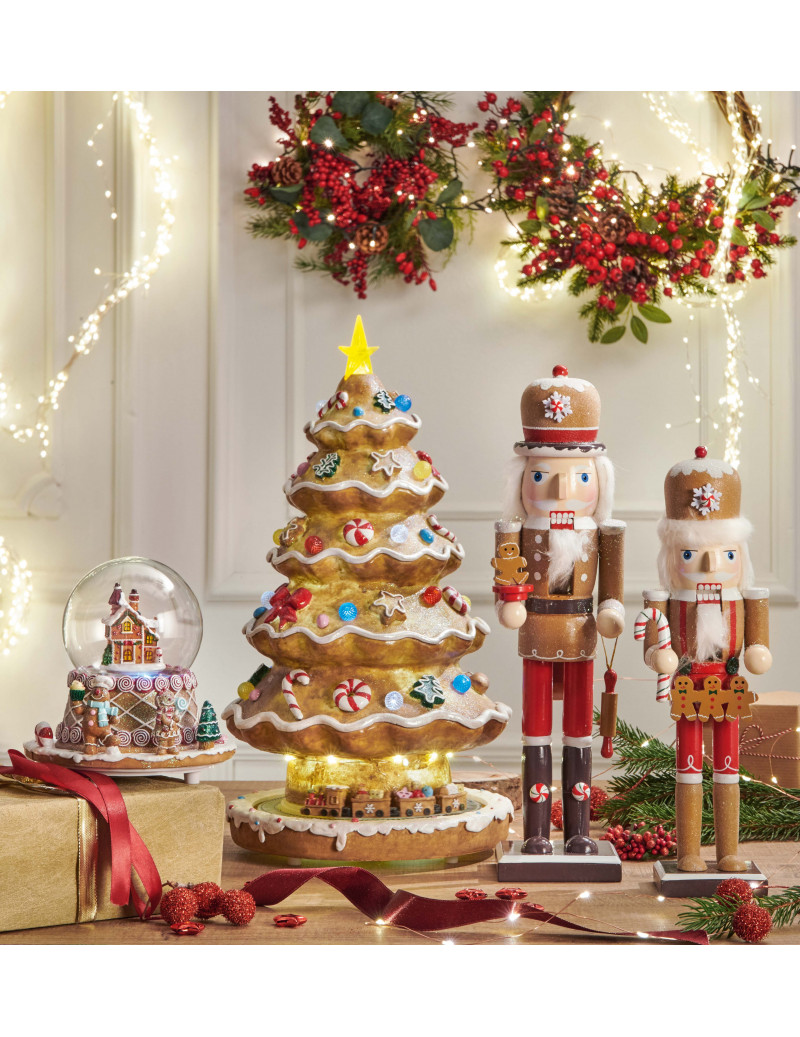 Dřevěný Louskáček s perníčkama 30 cm VÁNOCE BRANDANI