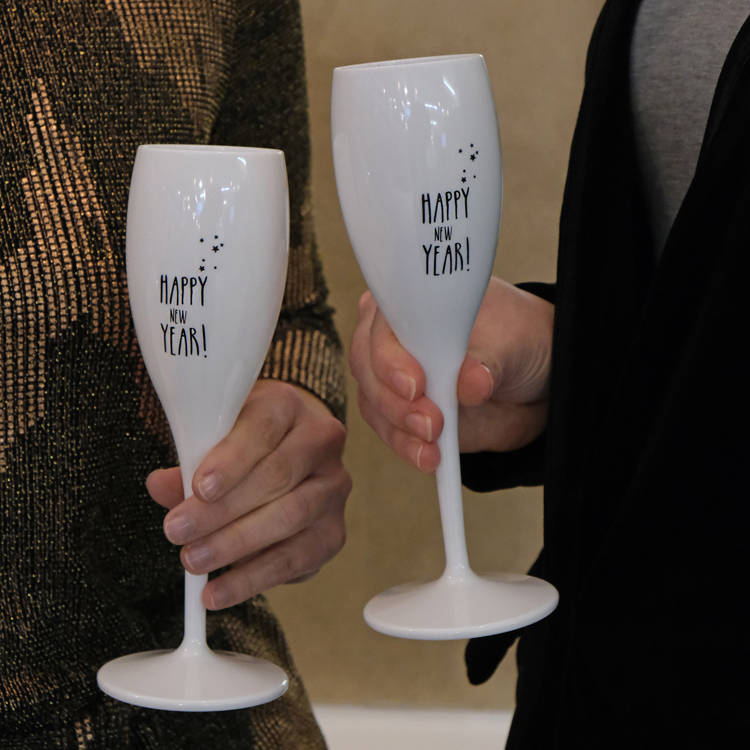 CHEERS NO.1 Happy New Year! , sklenice na sekt 100ml KOZIOL