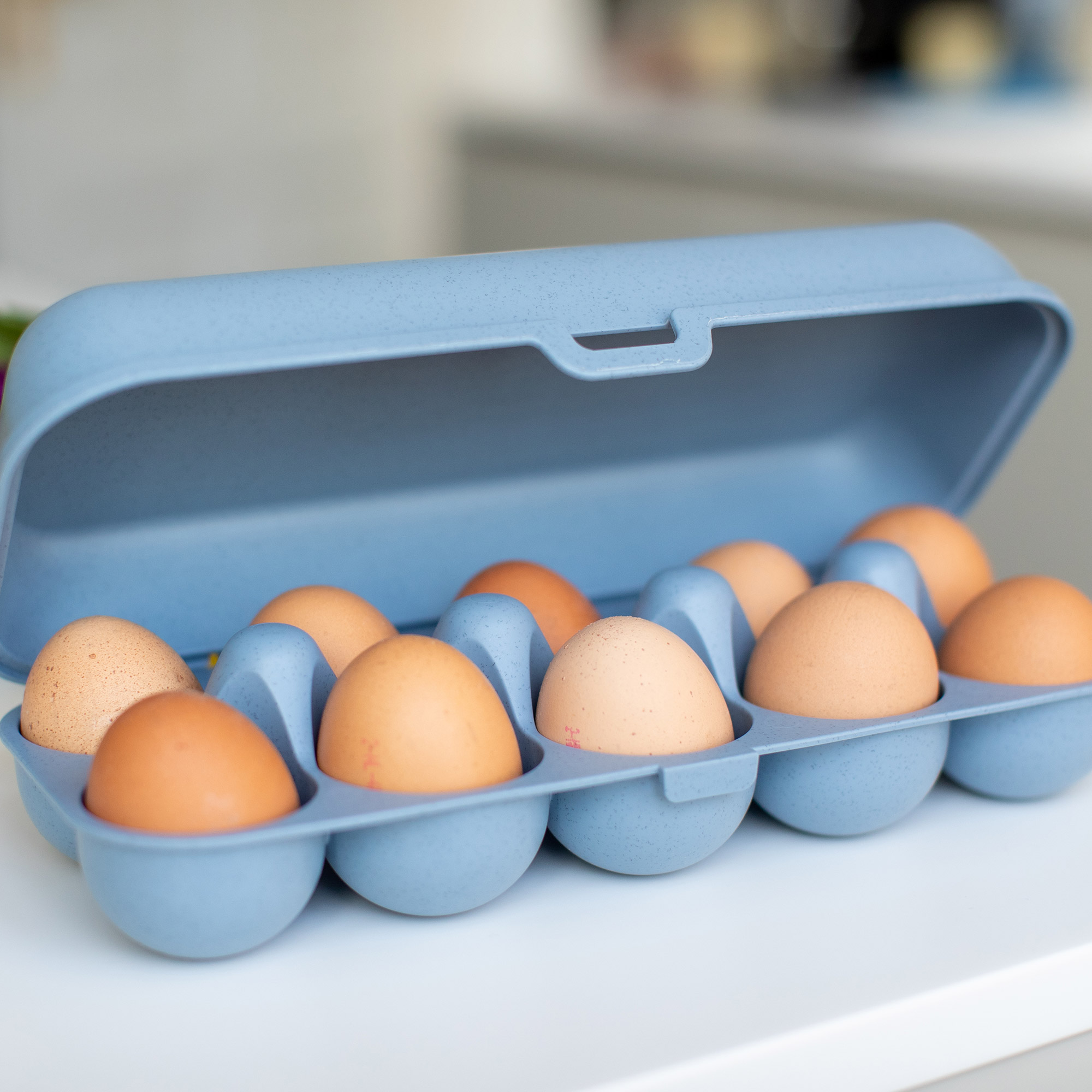 EGG box na 10 ks vajíček Modrá Organic KOZIOL 