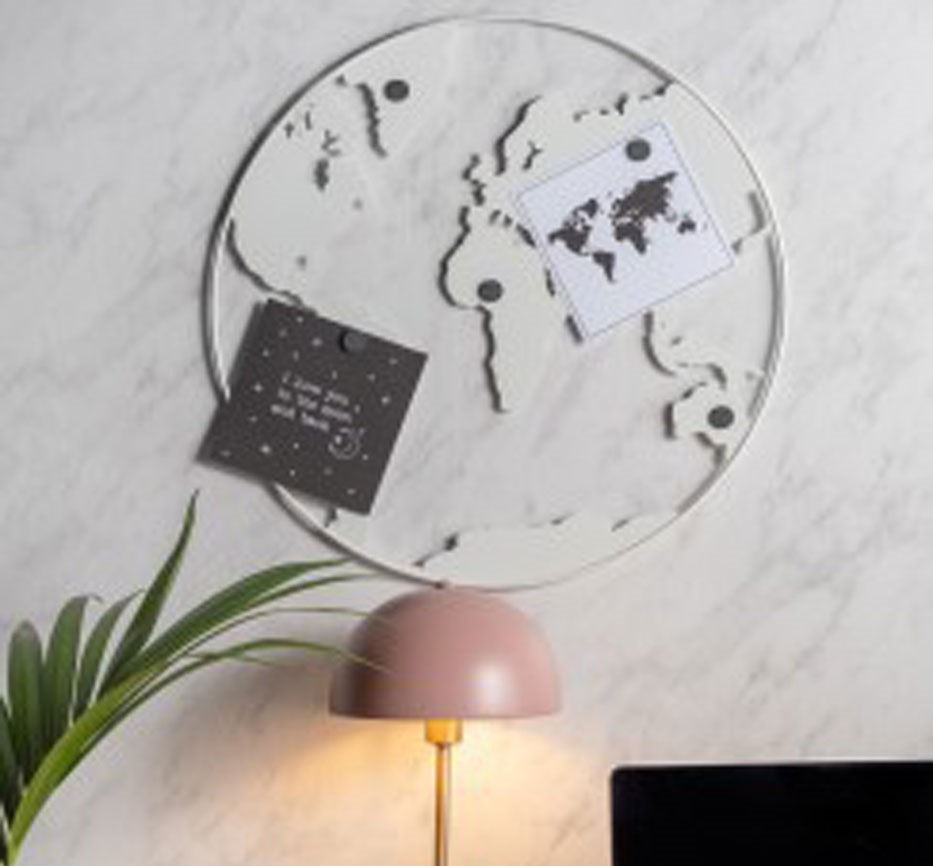 Magnetická tabule Mapa světa s magnety bílá 50cm Present Time
