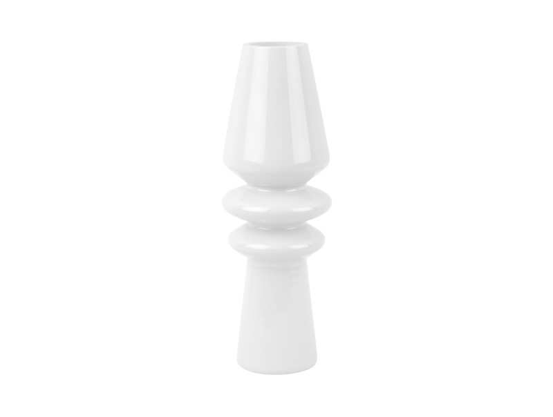 Váza Sparkle Cone sklo bílé 25cm Present Time