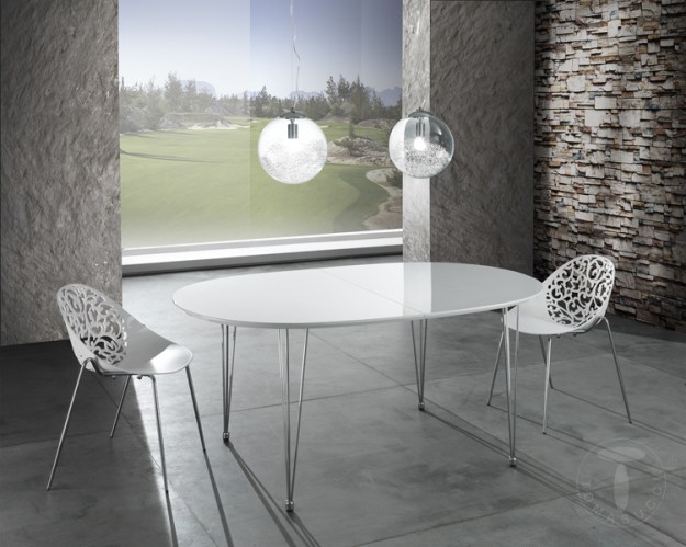 Rozkládací jídelní stůl oválný ELEGANT 170-270cm TOMASUCCI