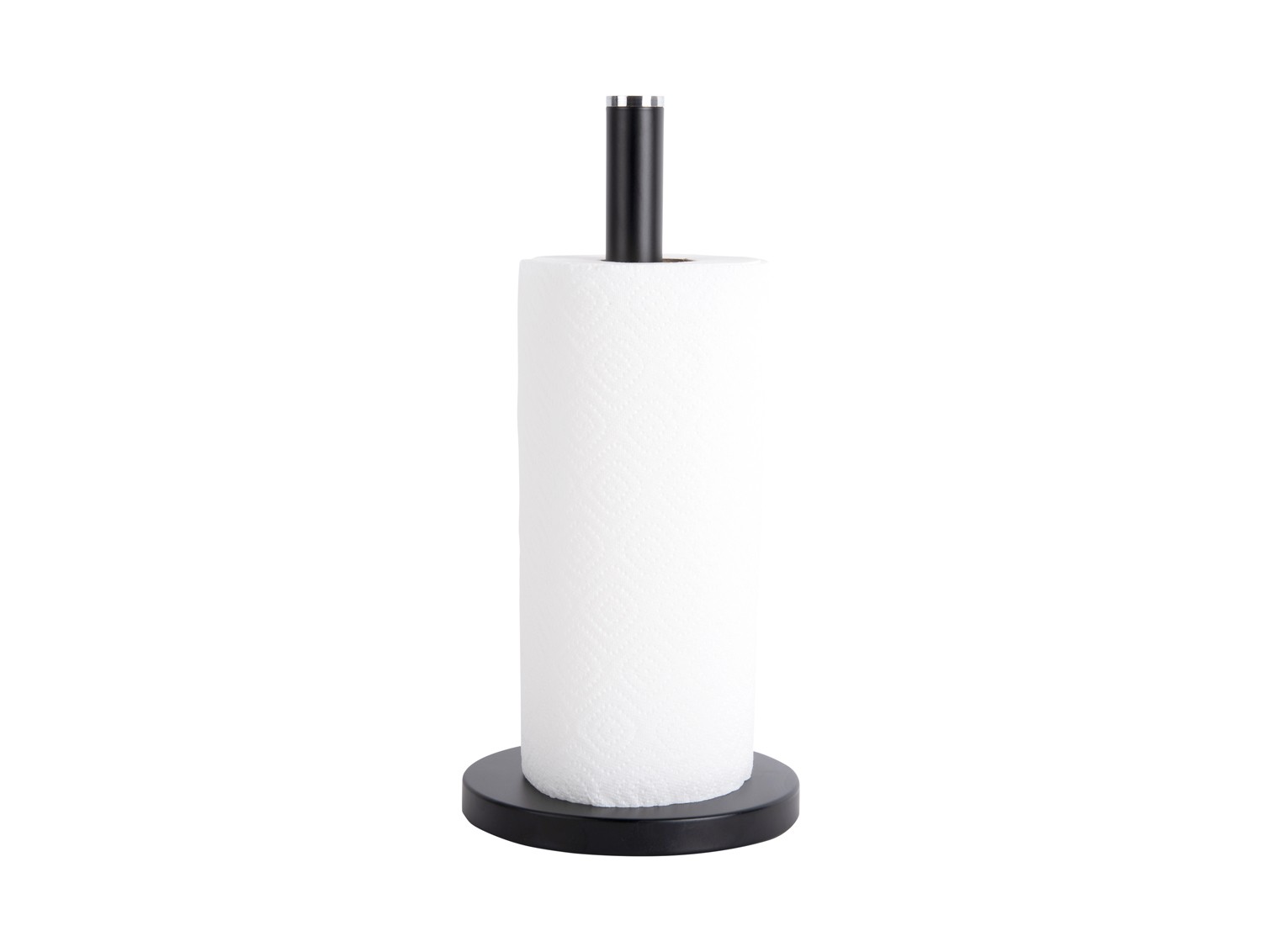 Stojan na papírové utěrky, toalenií papír Kitchen Roll Holder Clean, černý Present Time