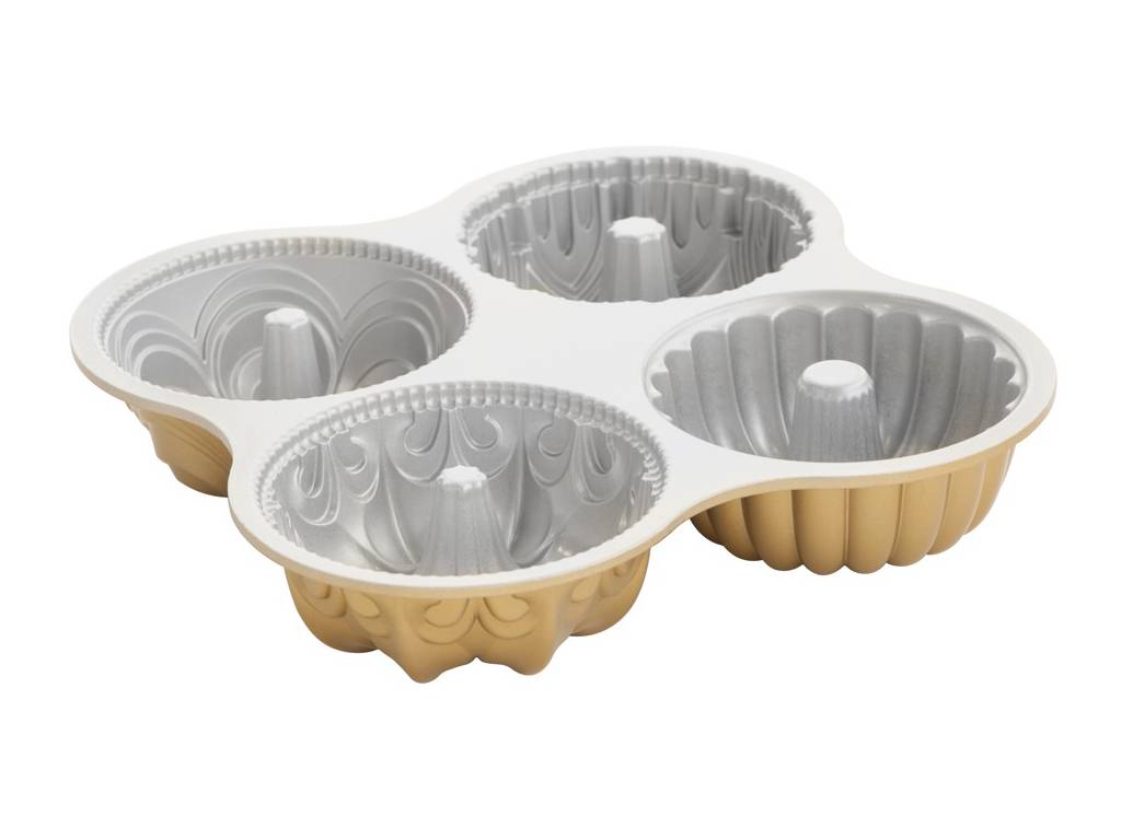 Forma na minibábovky mix zlatá Nordic Ware